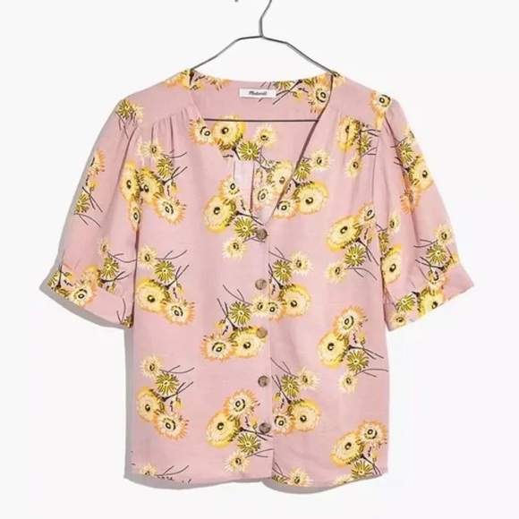 Madewell Plaza Button-Front Shirt Dutch Dandelions - Picture 11 of 11